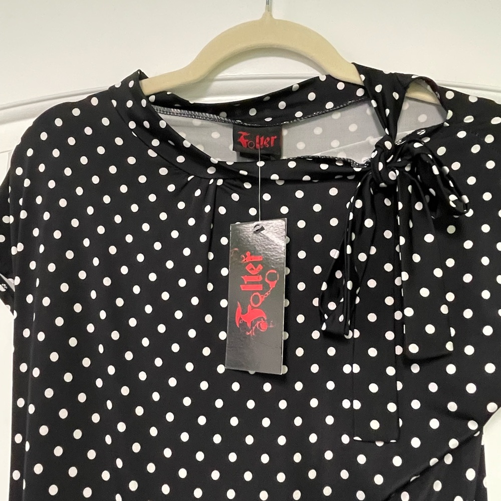 Black Polka Dot Dress - Picture 2 of 4